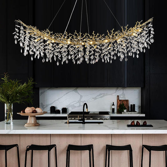 Solara Rectangular Tree Branch Chandelier 55" 72" Tree Branch