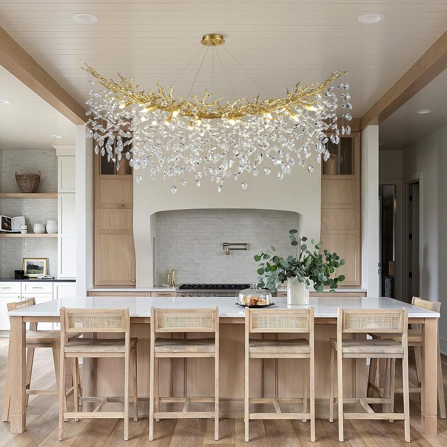 Solara Rectangular Tree Branch Chandelier 55" 72" Tree Branch