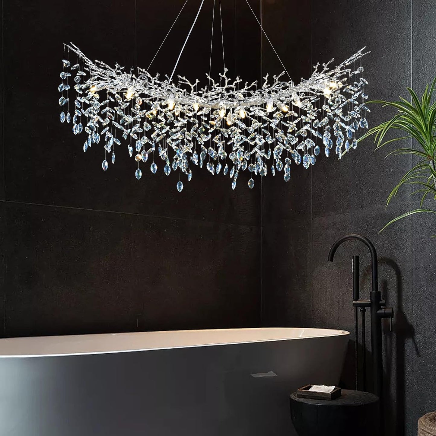 Solara Rectangular Tree Branch Chandelier 55" 72" Tree Branch