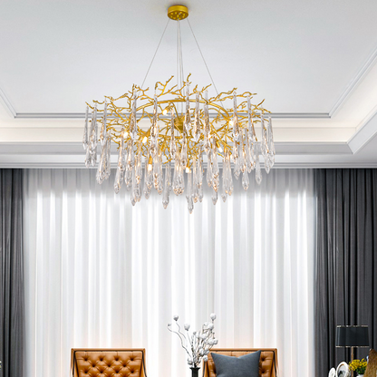 Agnnes Round Branch Crystal Chandelier
