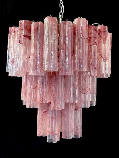 Muraano Alabaster Pink Chandelier 48 tubes