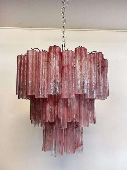 Muraano Alabaster Pink Chandelier 48 tubes