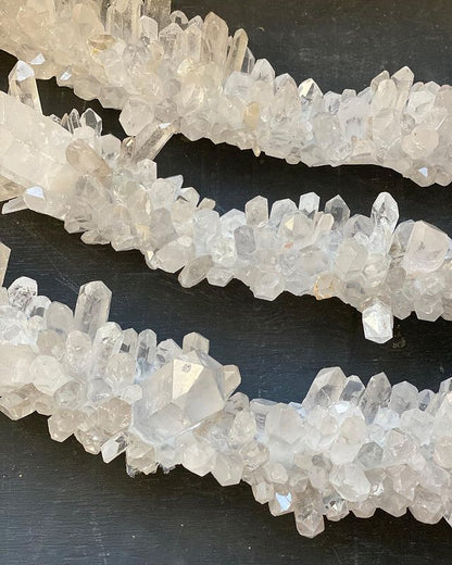 36 Inch Round Brass Modern Geode Quartz Crystal Chandelier