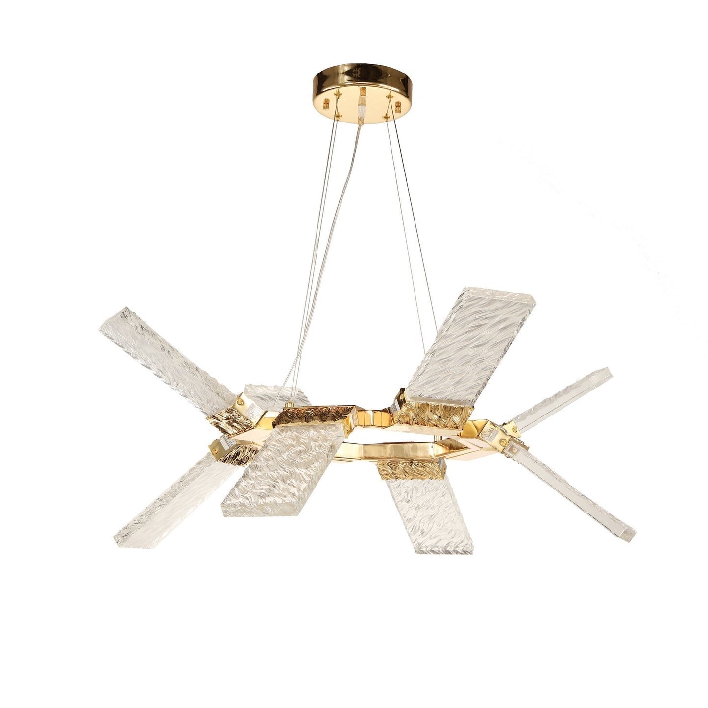 Aimmee LED Round Ring Wave Chandelier