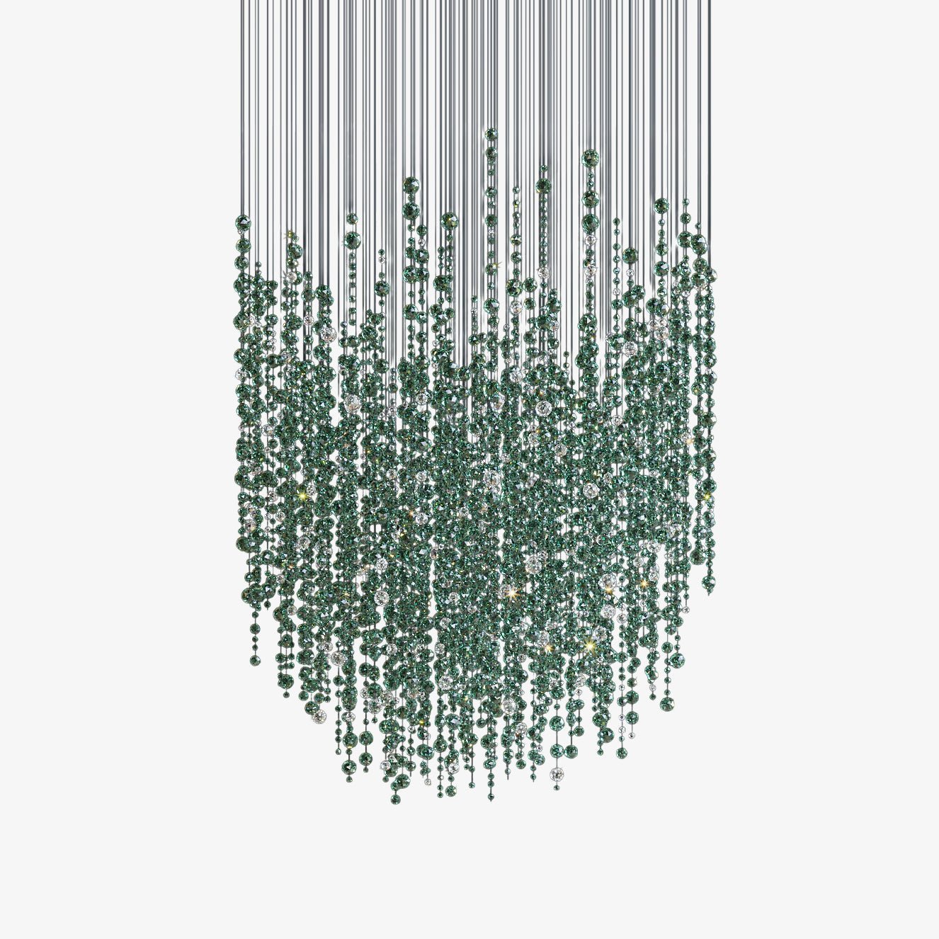 Crystal Emerald Rainfall Chandelier