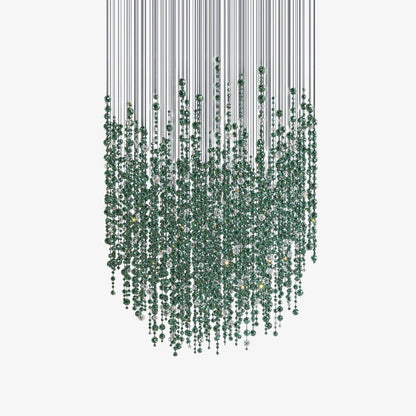 Crystal Emerald Rainfall Chandelier
