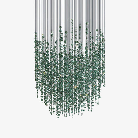 Crystal Emerald Rainfall Chandelier