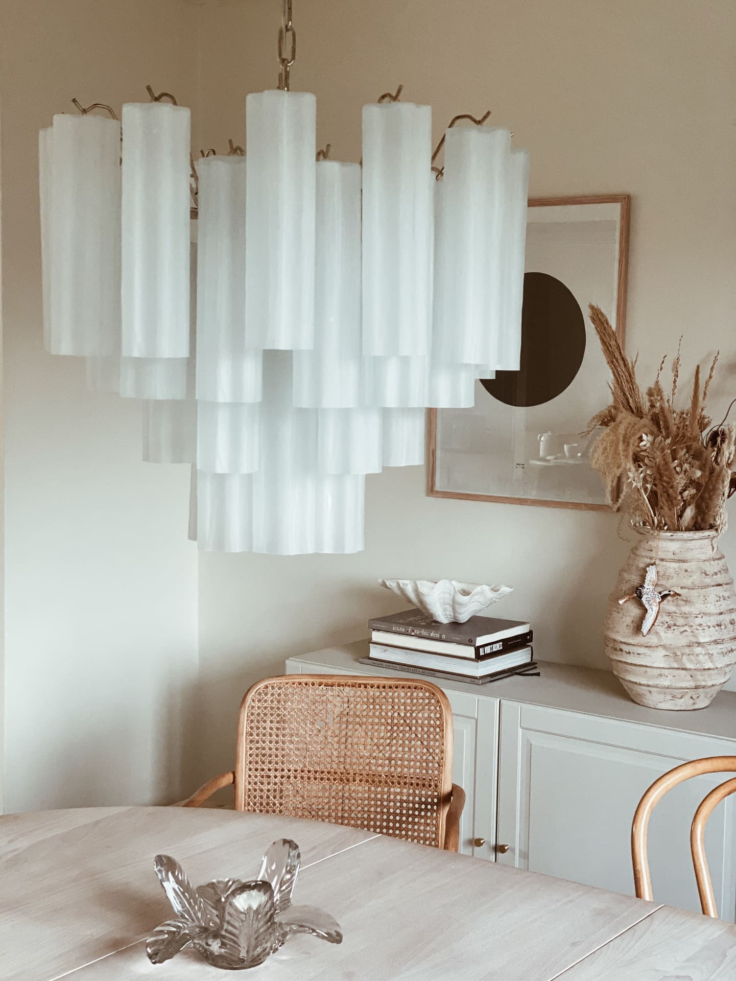 Murano Chandelier – 36 tubes – Matte white