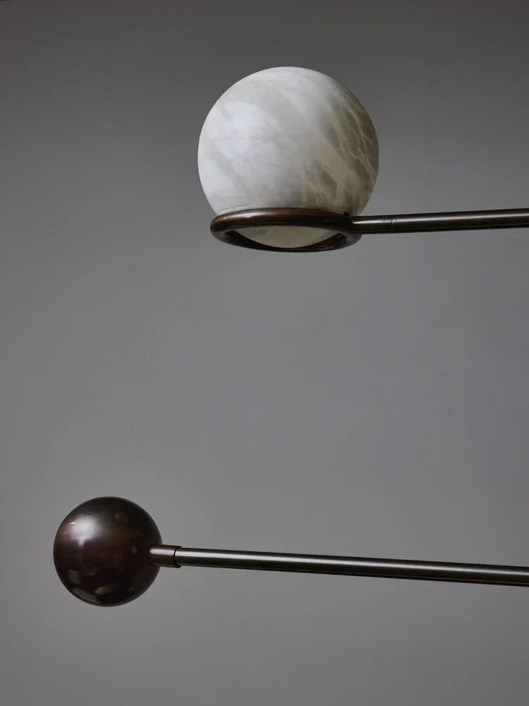 Alabaster Double Pendulum Chandelier