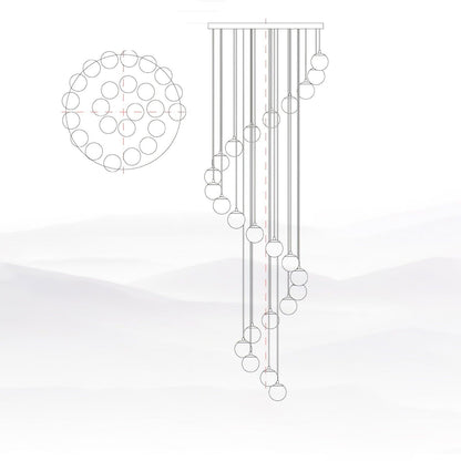 Balls Alabaster Cluster Chandelier