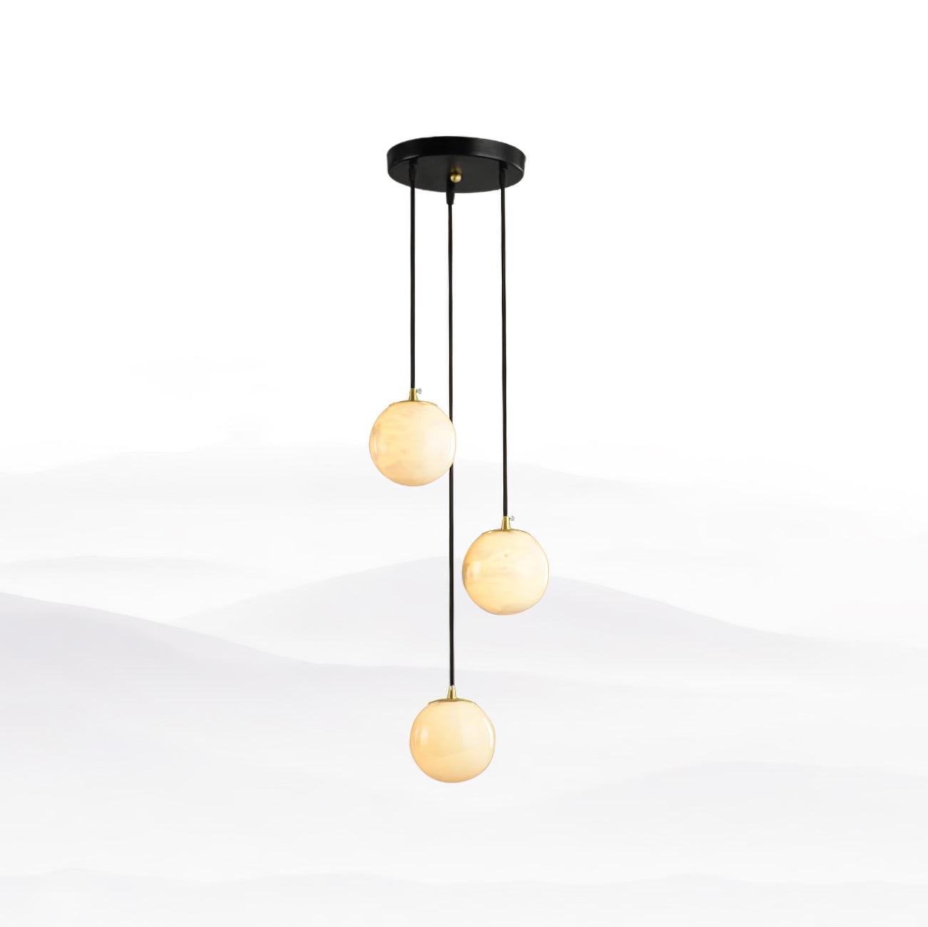 Balls Alabaster Cluster Chandelier