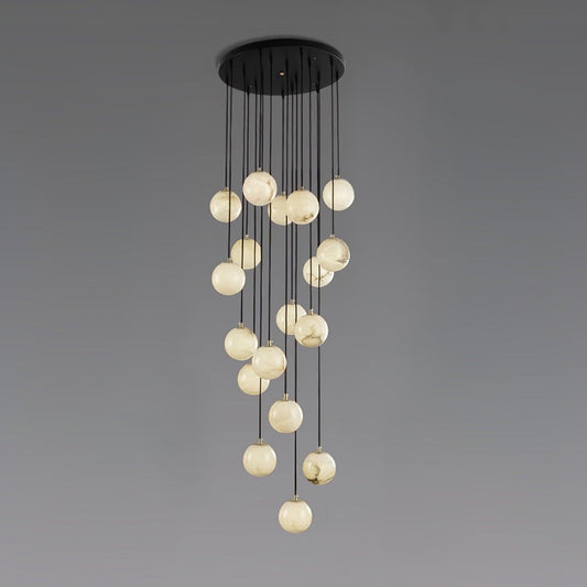 Balls Alabaster Cluster Chandelier