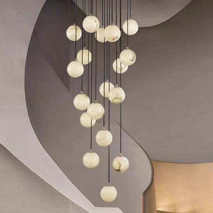 Balls Alabaster Cluster Chandelier