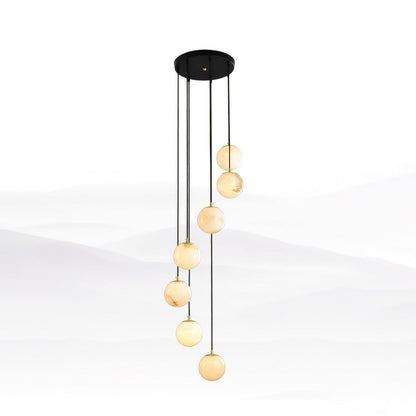 Balls Alabaster Cluster Chandelier