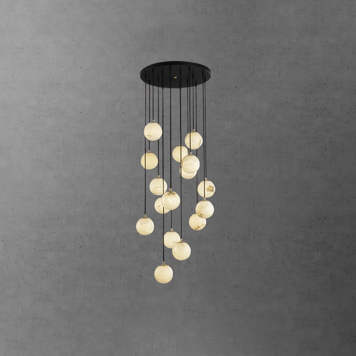 Balls Alabaster Cluster Chandelier