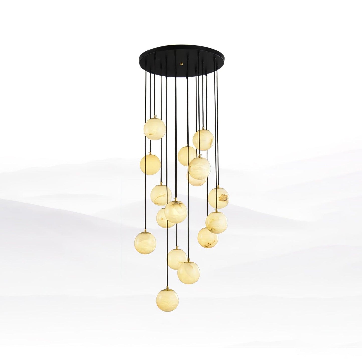 Balls Alabaster Cluster Chandelier