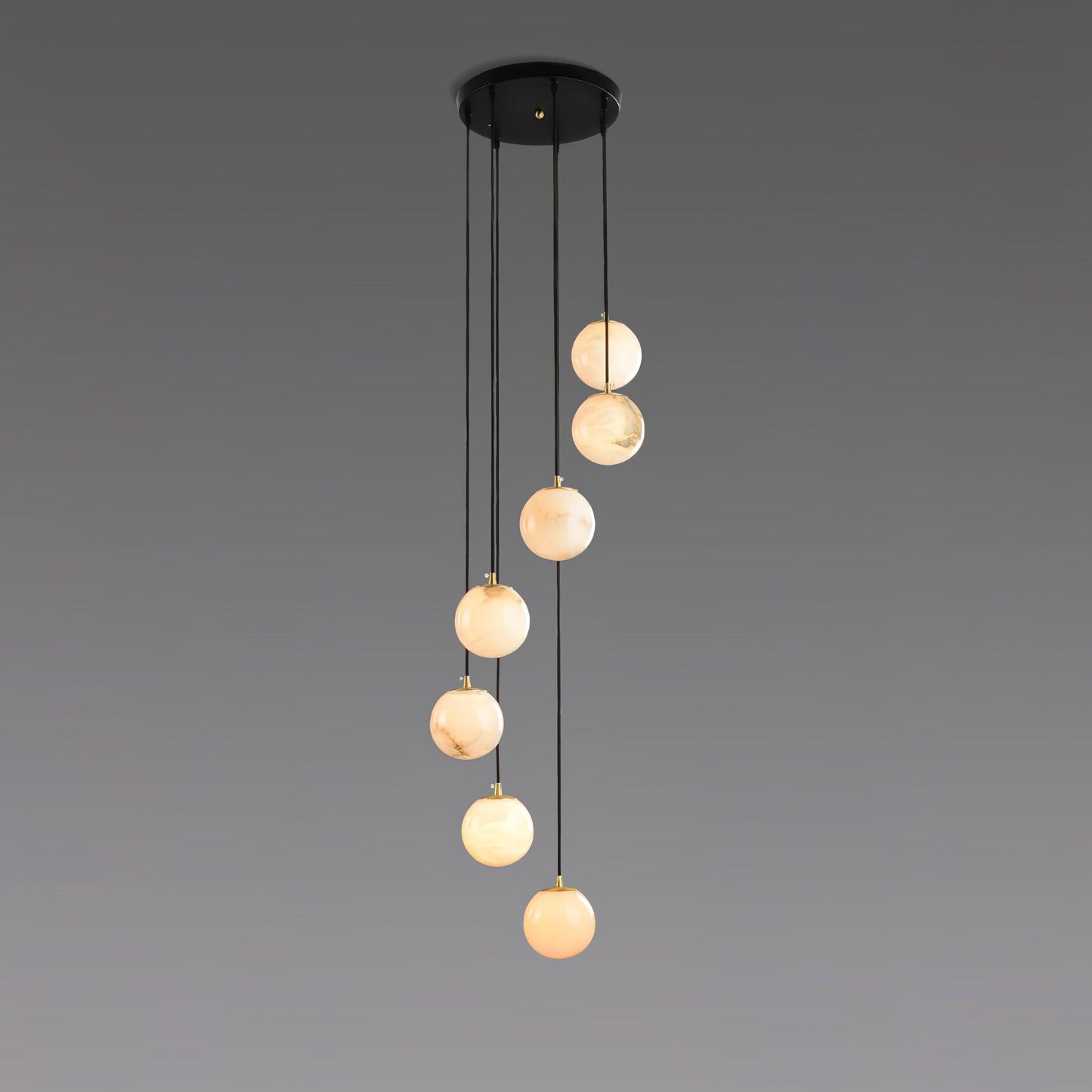 Balls Alabaster Cluster Chandelier