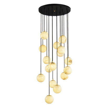 Balls Alabaster Cluster Chandelier