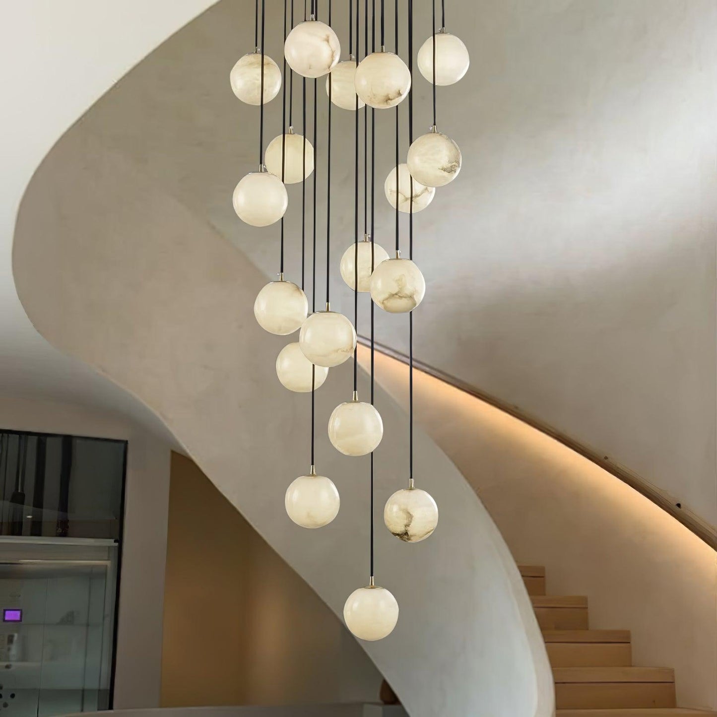 Balls Alabaster Cluster Chandelier