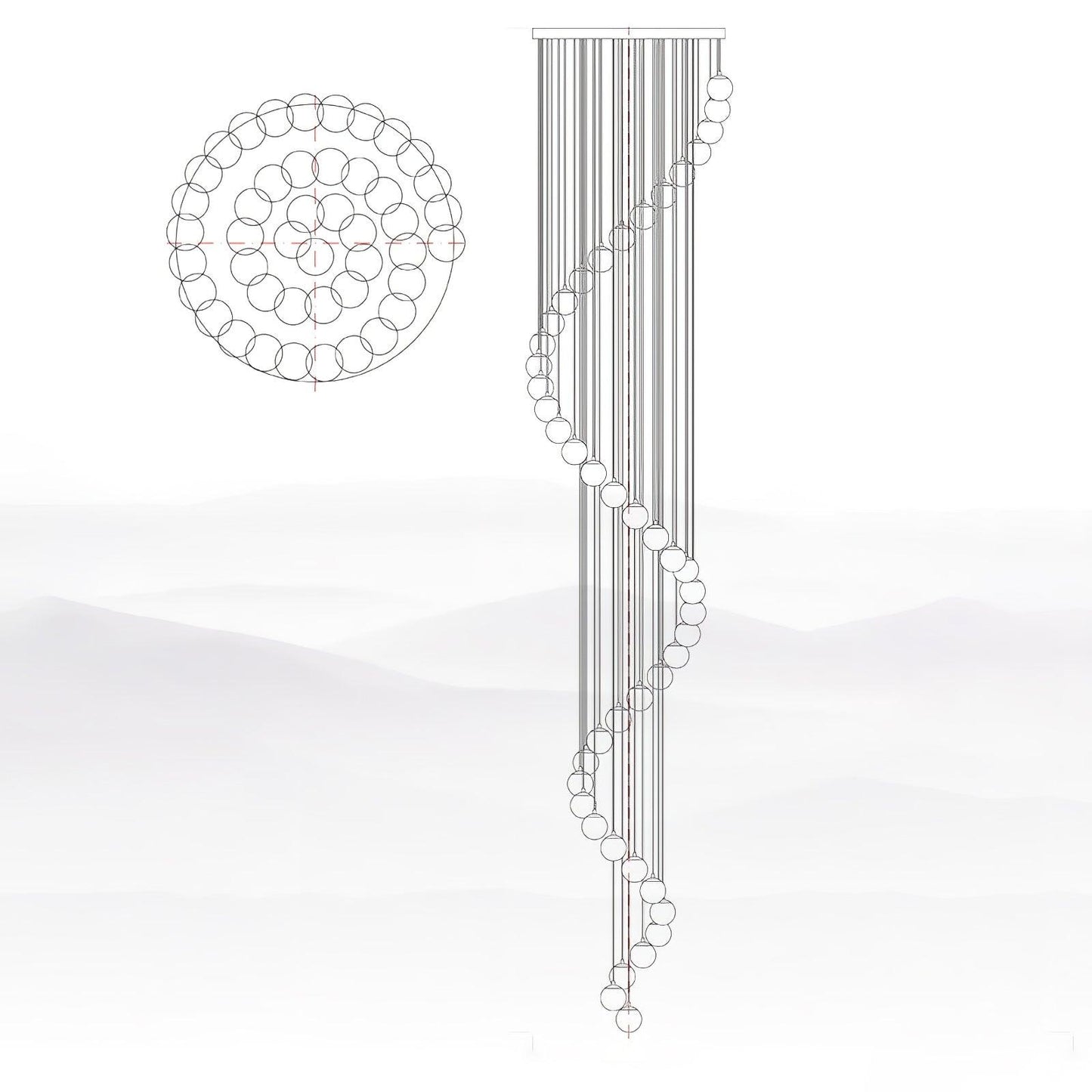 Balls Alabaster Cluster Chandelier