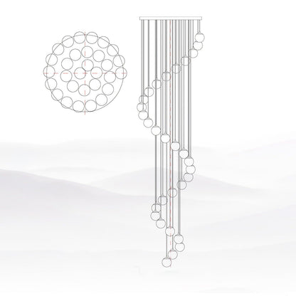 Balls Alabaster Cluster Chandelier