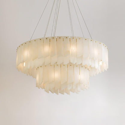 Alabaster Cascade Tiered Chandelier