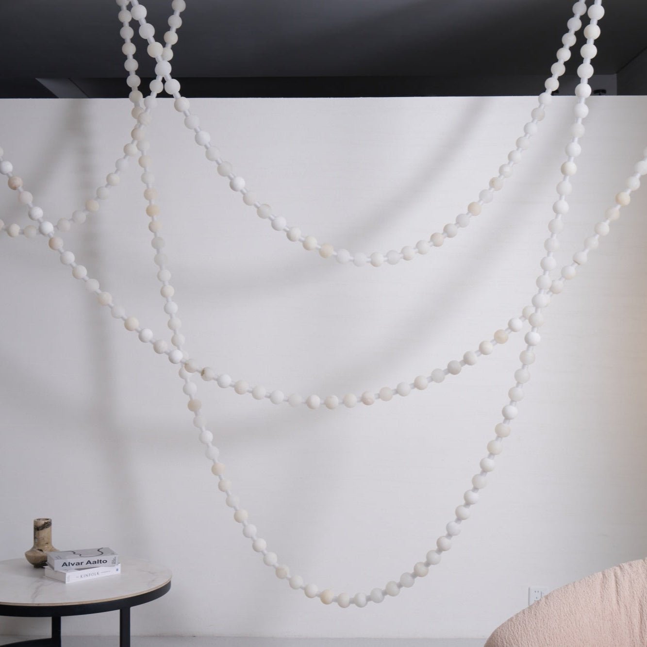Alabaster Pearl Necklace Chandelier