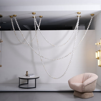 Alabaster Pearl Necklace Chandelier