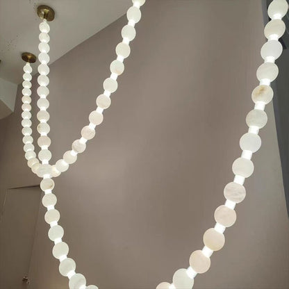 Alabaster Pearl Necklace Chandelier
