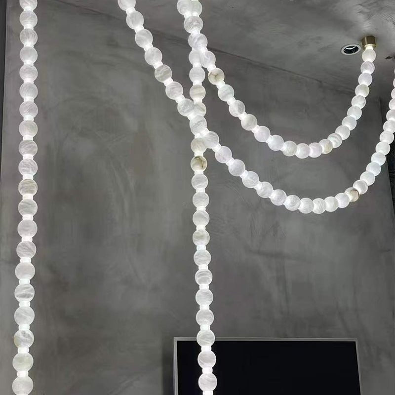 Alabaster Pearl Necklace Chandelier
