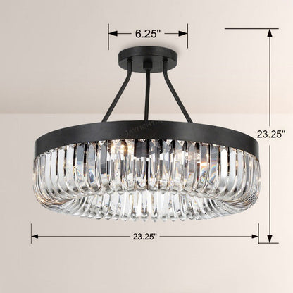 Alice 1-Tier 8-Light Round chandelier 23"