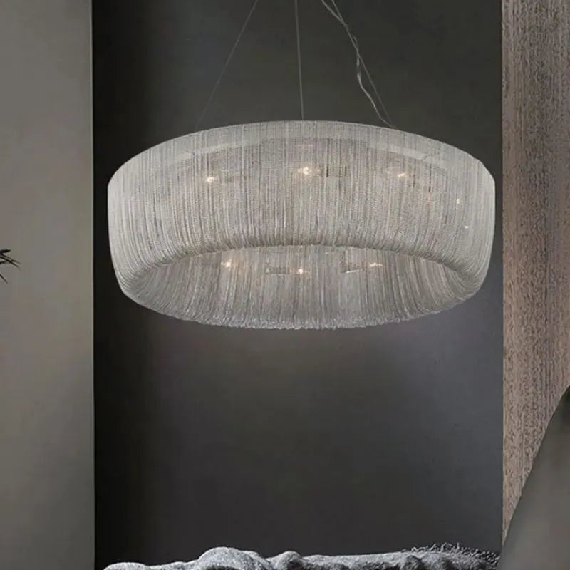 Cadenas Aluminum Chain Tassel Modern Chandelier