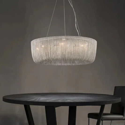 Cadenas Aluminum Chain Tassel Modern Chandelier