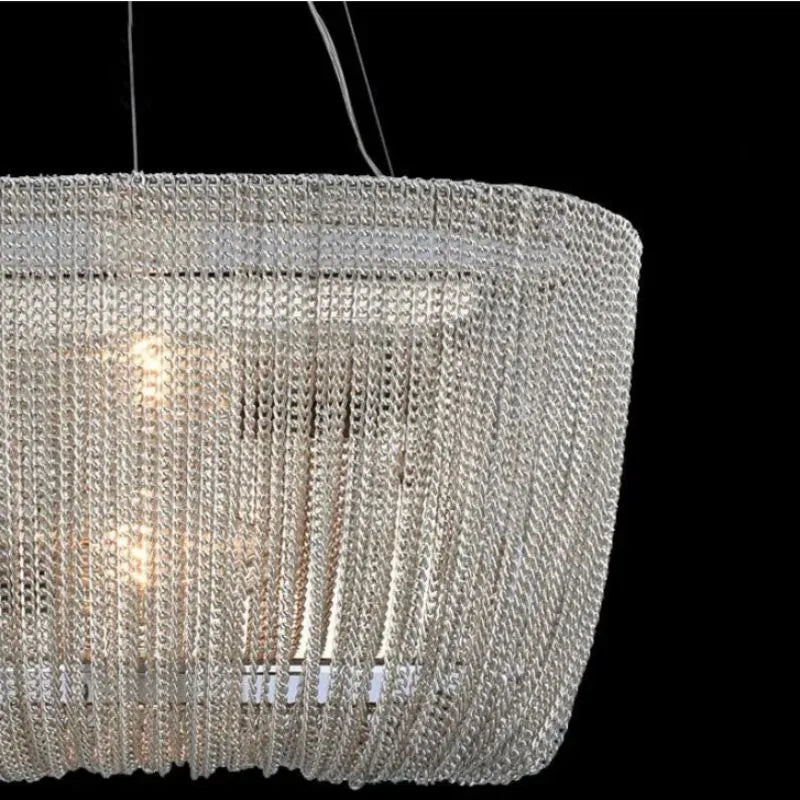 Cadenas Aluminum Chain Tassel Modern Chandelier