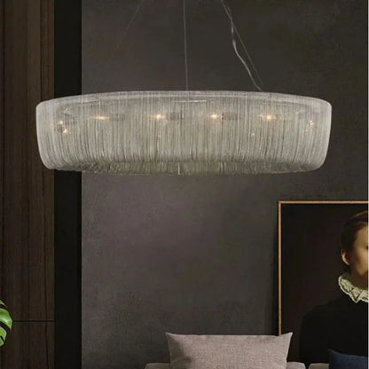 Cadenas Aluminum Chain Tassel Modern Chandelier