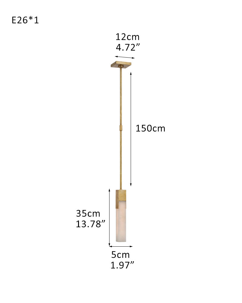 8 Lights Elegance Linear Convet Alabaster Chandelier