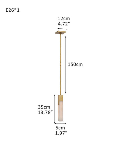 8 Lights Elegance Linear Convet Alabaster Chandelier