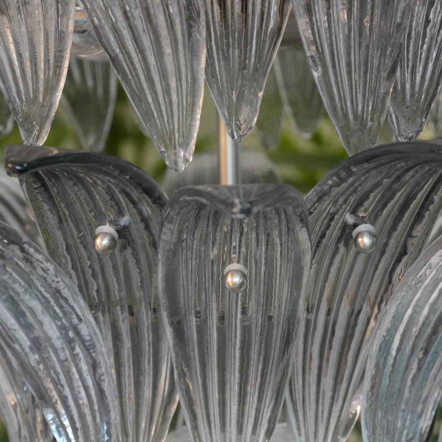 Beautifully Murano Palmette Smoked Chandelier
