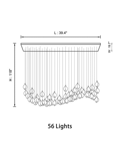Ceramic LED Cluster Bloom Chandelier by Aurorae Lighting