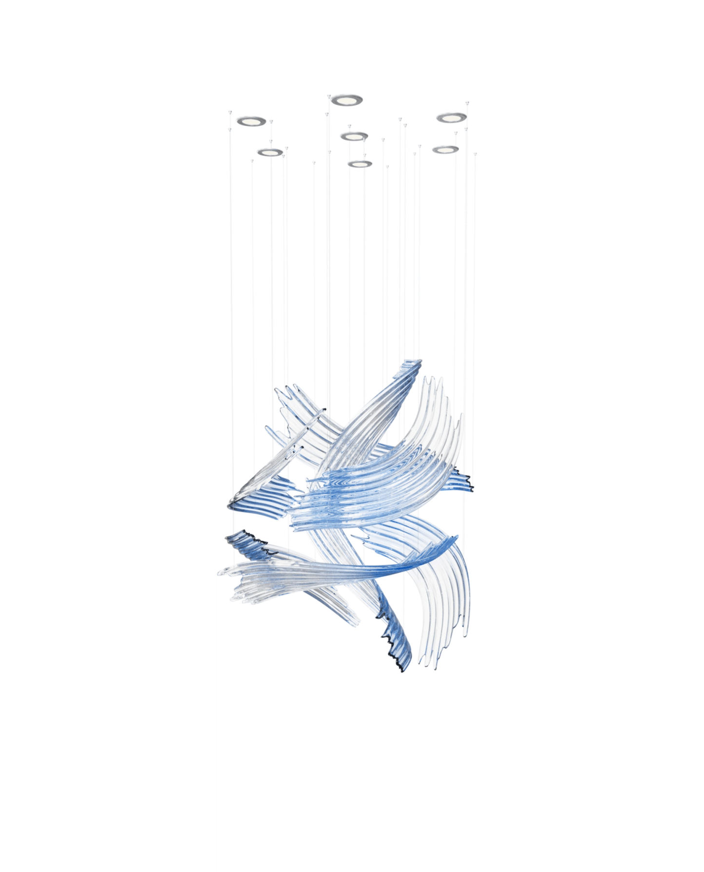 Brush Art Glass Chandelier