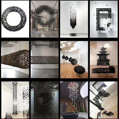 Charcoal Shape O Chandelier