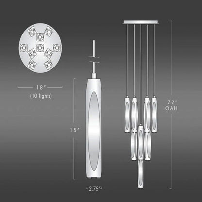 Chapt Crystal 10-Light Round Chandelier