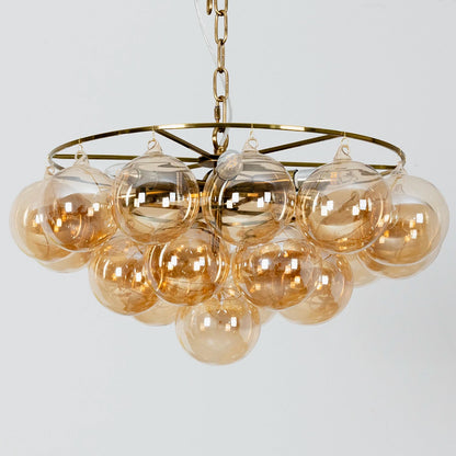 Circular Multi-Head Glass Ball Bubble Chandelier