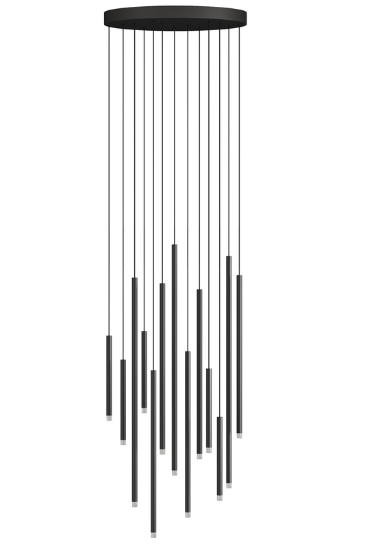 Clustered Tubes LED Chandelier by Aurorae Lighting