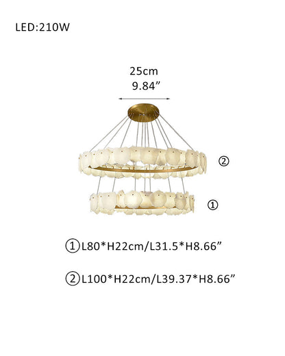 3-Tiered stairwell chandeliers