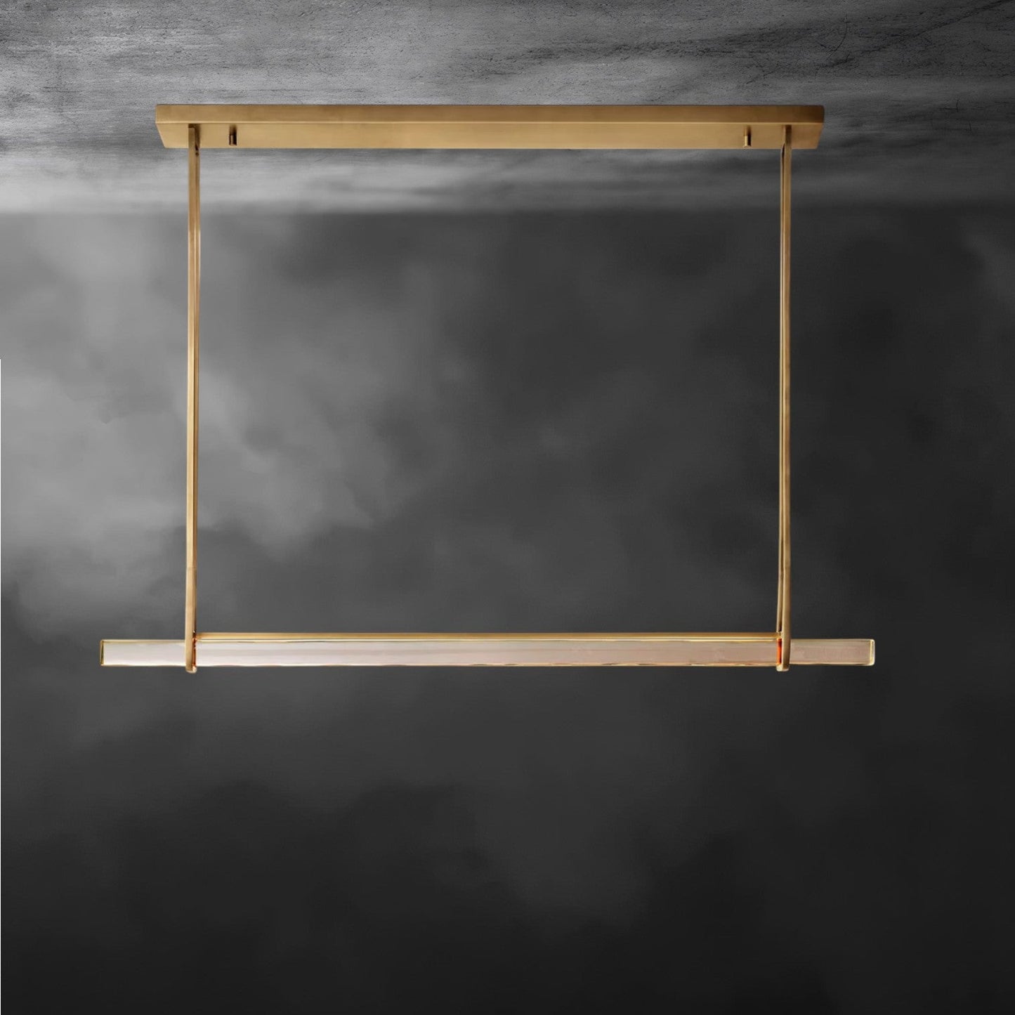 Audubon Crystal Linear Single Bar Chandelier