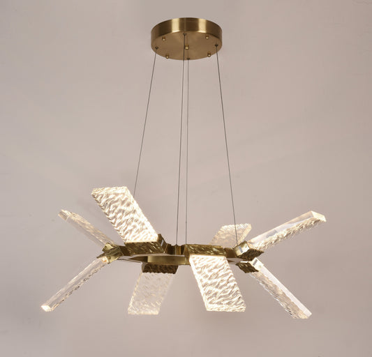 Aimmee LED Round Ring Wave Chandelier