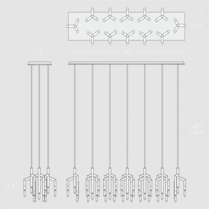 Flora Linear Chandelier
