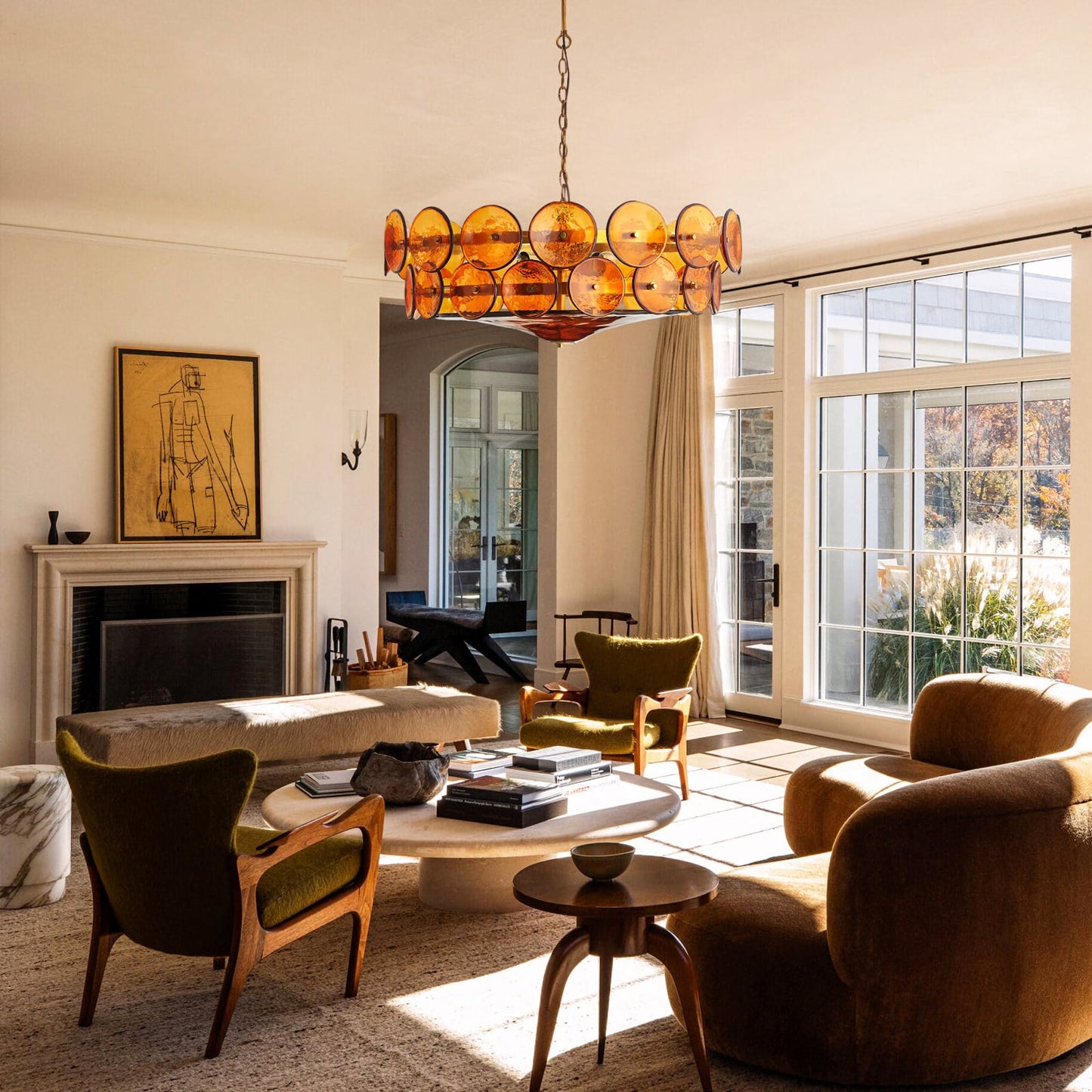 Disc Murano Chandelier