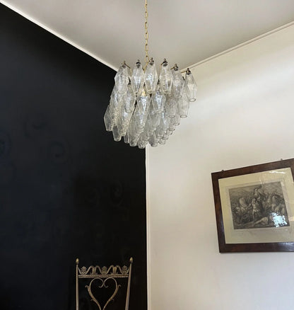 Poliedri Murano Trasparent Chandelier